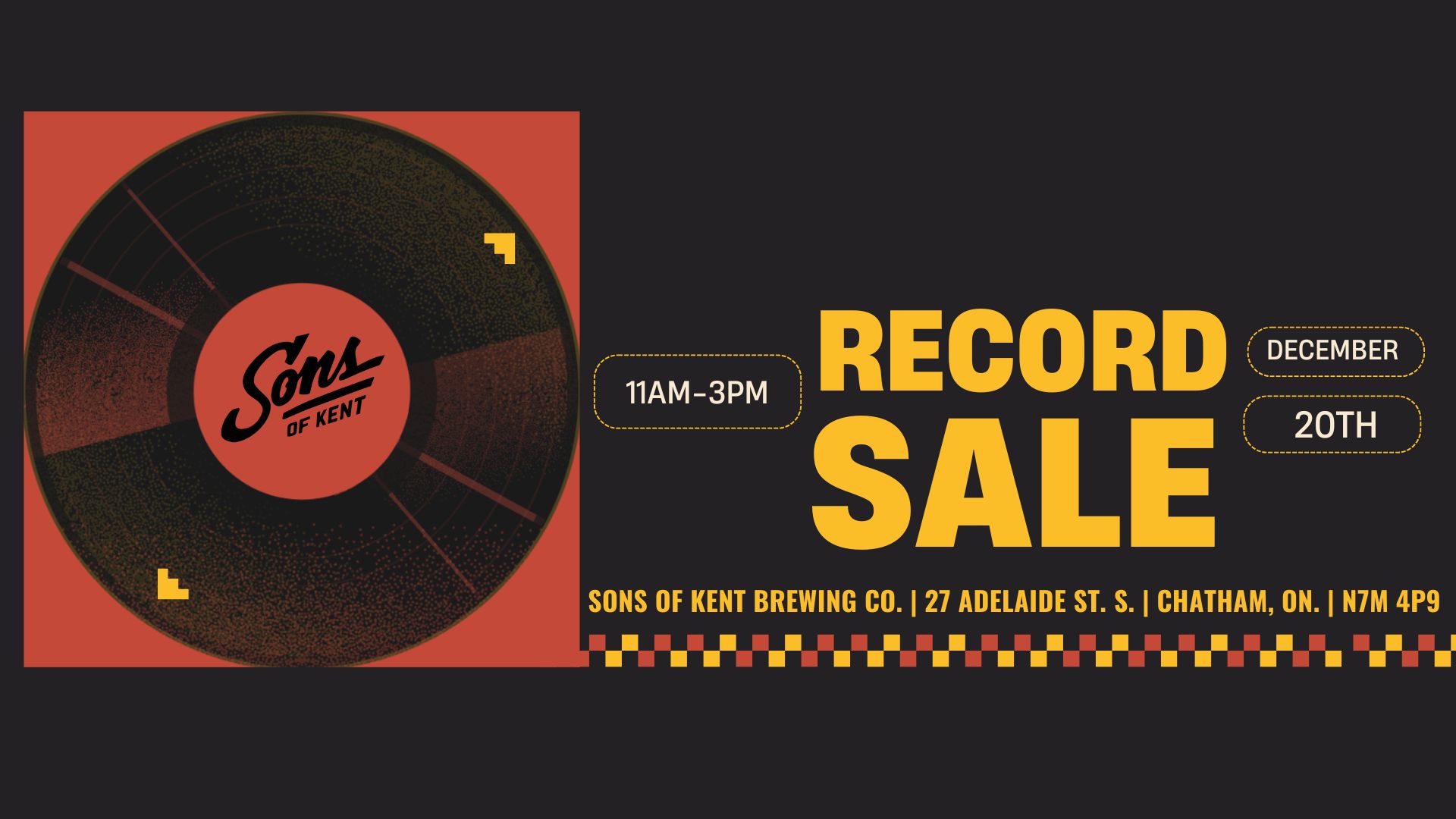 Promotional material for the Sons of Kent Record Sale